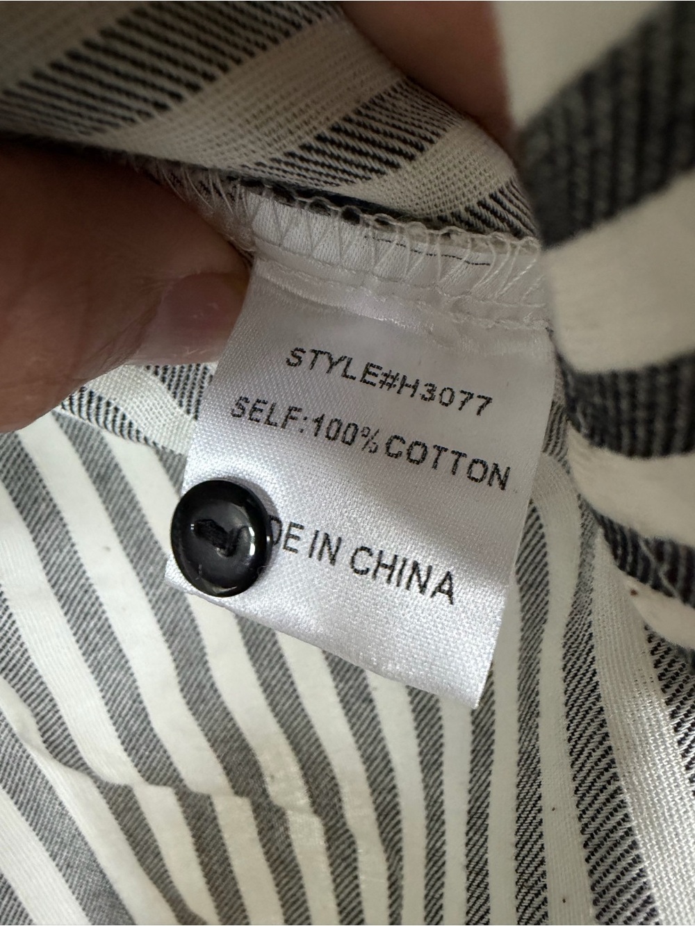 Striped Button-Front Babydoll Top - Picture 5 of 6